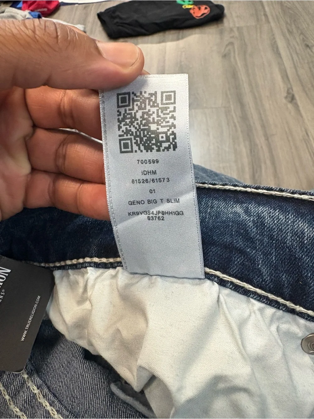 True Religion Men's Medium Blue Slim Straight Jeans